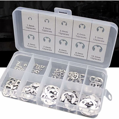120 pcs 10 Different Sizes Stainless Steel Lock Washers With Box For Wave Groove Machine Automotive Application (Silver) - Image 3