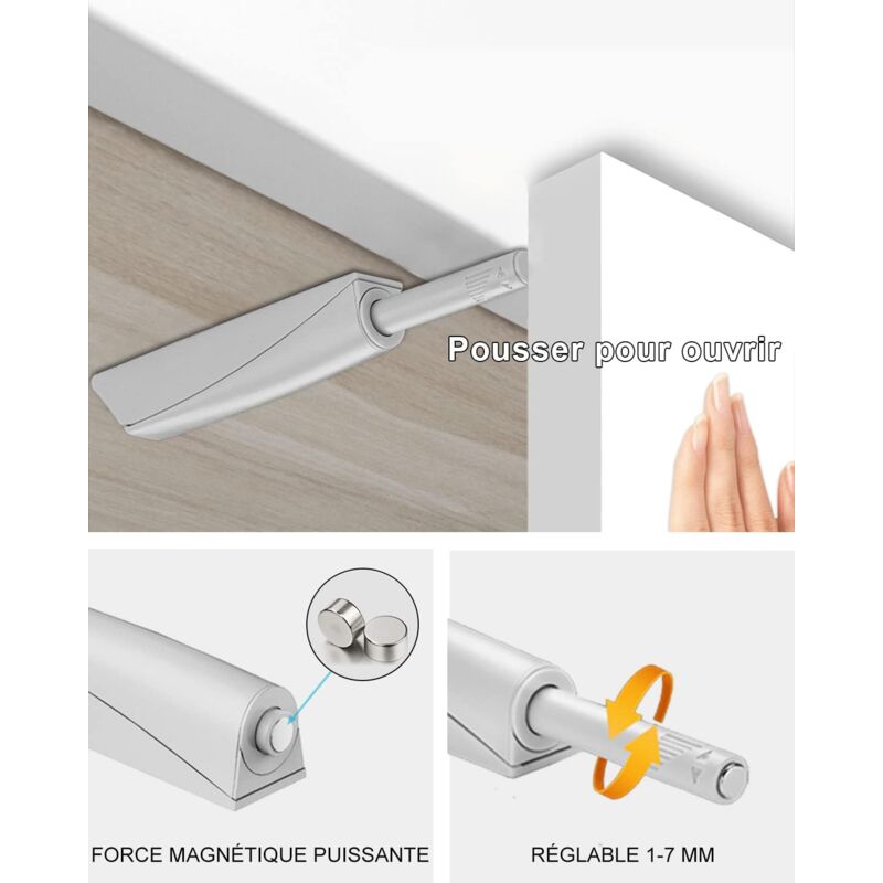 Push To Open DAmper Door Cupboard Jiayi 2 Pieces Magnetic Latch Push Open Push Cupboard Magnetic Closure For Cabinet - Image 3