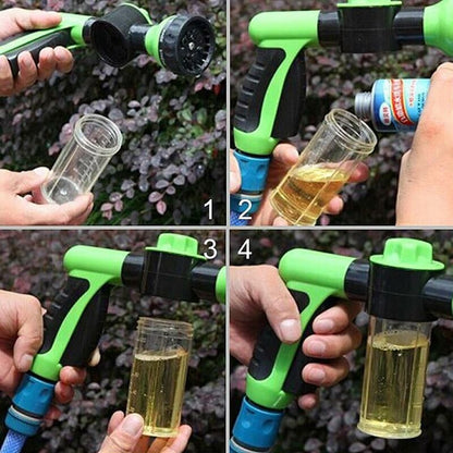Garden Hose Nozzle With Tank For Soap Or Fertilizer - Jet Wash - Watering Accessory - 8 Watering Modes - Garden Hose - Image 4