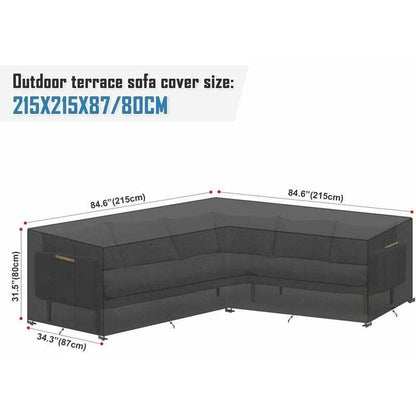 Waterproof Sofa Cover Outdoor Furniture Cover Garden Furniture Cover Furniture Protective Cover L-Shaped Corner Sofa - Image 3