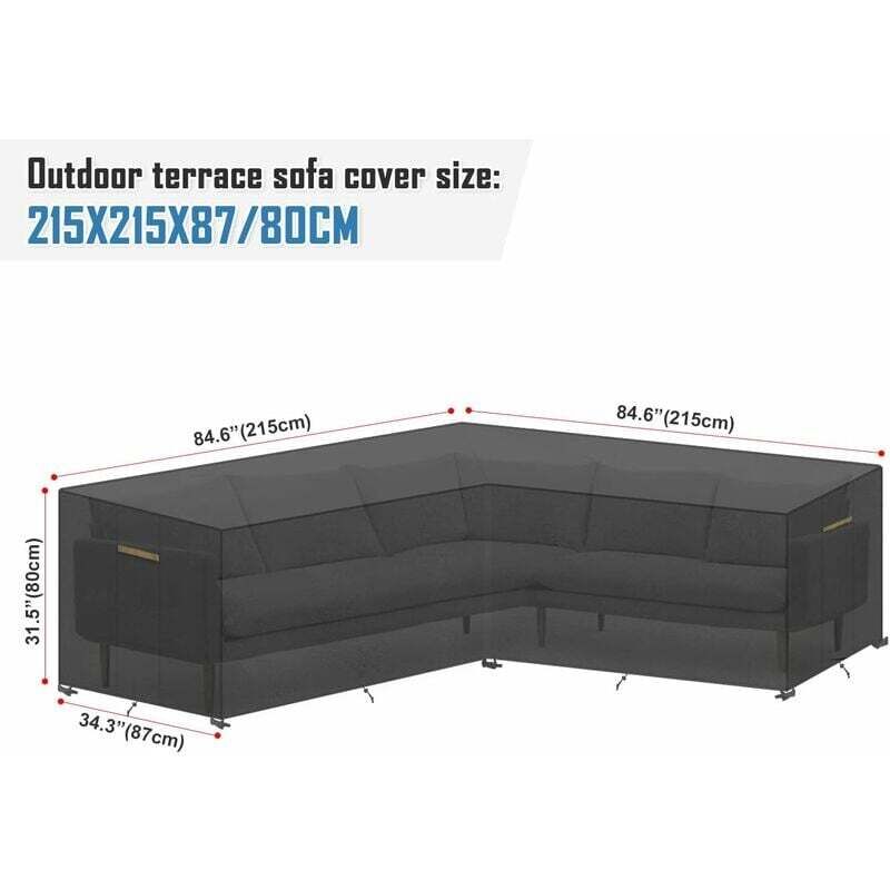Waterproof Sofa Cover Outdoor Furniture Cover Garden Furniture Cover Furniture Protective Cover L-Shaped Corner Sofa - Image 4