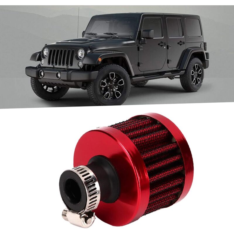 Air Filter, 25Mm 1In Mini Cold Crankcase Breather Turbo Fan Air Intake Filter For Car Motorcycle(Red) - Image 4