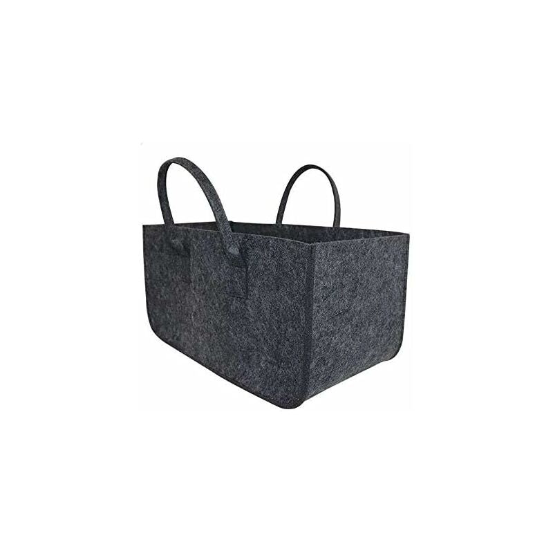 1 pcs Log Bag Felt Bag Wood Log Basket Wood Storage Bag For Logs DArk Grey 50X25X25Cm - Image 3