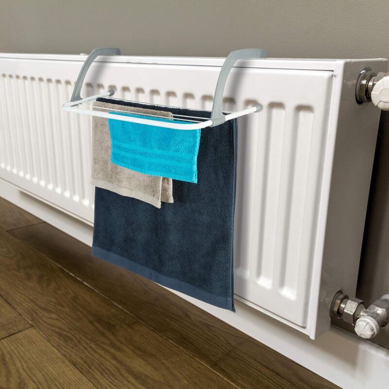 Clothes Dryer - Hanging Clothes Airer For Radiator And Balcony, Small Size, Large 3M Drying Capacity, White, 50Cm Length - Image 3