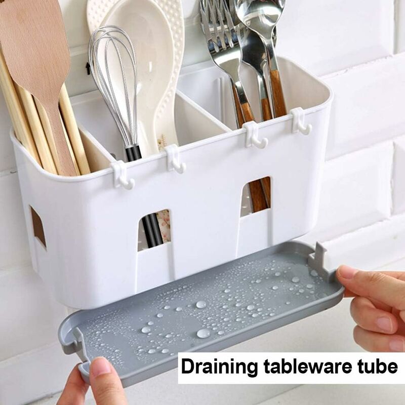 Kitchen Utensil Drainer, Knife And Fork Spoon Drainer, Sink Drying Basket - Image 3