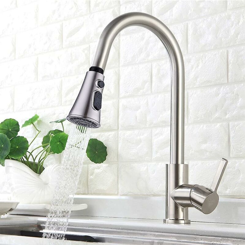Kitchen Faucets Shower Head Replacement Head For Mixer Tap, Shower Head Shower Head 2 Jets Chrome Kitchen Sink Faucet - Image 4