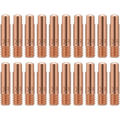 Mig Contact Nozzle, Welding Contact Tips, 20 pcs Copper Contact Tip For 15Ak Mig Welding Torch Consumables(0.8)