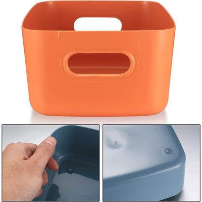 6 Pieces Plastic Storage Basket With Handles, Small Storage Box Organizer For Bathroom, Kitchen, Bedroom, Cosmetics, - Image 3