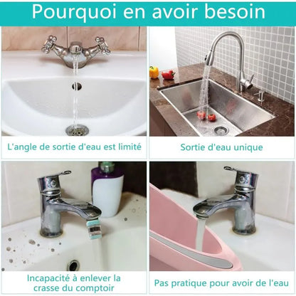 Multifunctional ROtatable Faucet Extension, 1080° Brass Faucet Extension, Water Saving Faucet Adapter, Adjustable - Image 3
