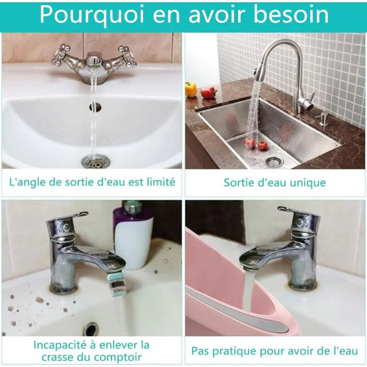 Multifunctional ROtatable Faucet Extension, 1080° Brass Faucet Extension, Water Saving Faucet Adapter, Adjustable - Image 3