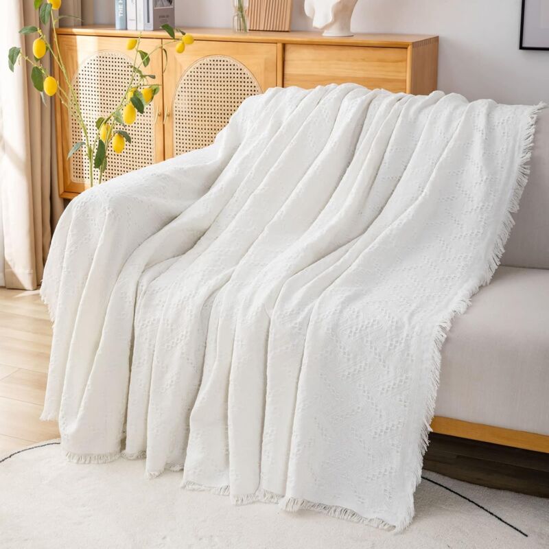 Multifunction Sofa Towel Bed Cover Large Size Sofa Cover 3 Seater 180X230Cm White - Image 3