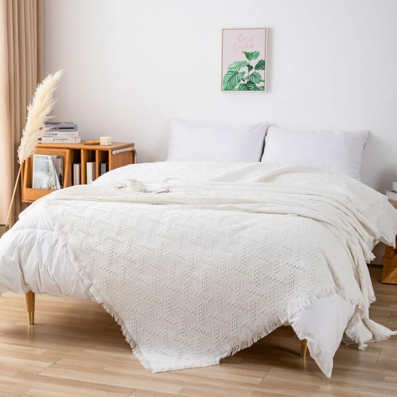 Multifunction Sofa Towel Bed Cover Large Size Sofa Cover 3 Seater 180X230Cm White - Image 4