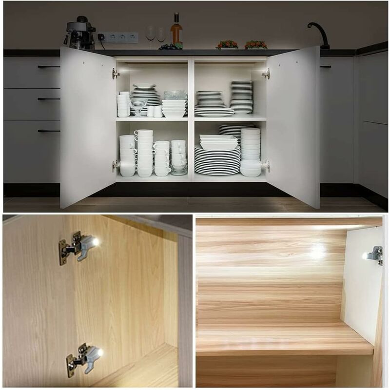 10 pcs LED Hinge Sensor Light For Cupboard Wardrobe Kitchen Night Lamp Wardrobe Cabinet Night Light - Image 2
