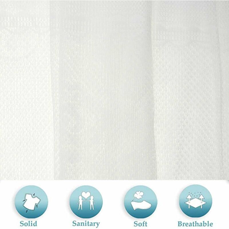 Lace Door Curtain, 60Cm X 180Cm Semi Sheer Window Voile Curtains, Embroidered Curtain For Home Decor Living ROom, - Image 2