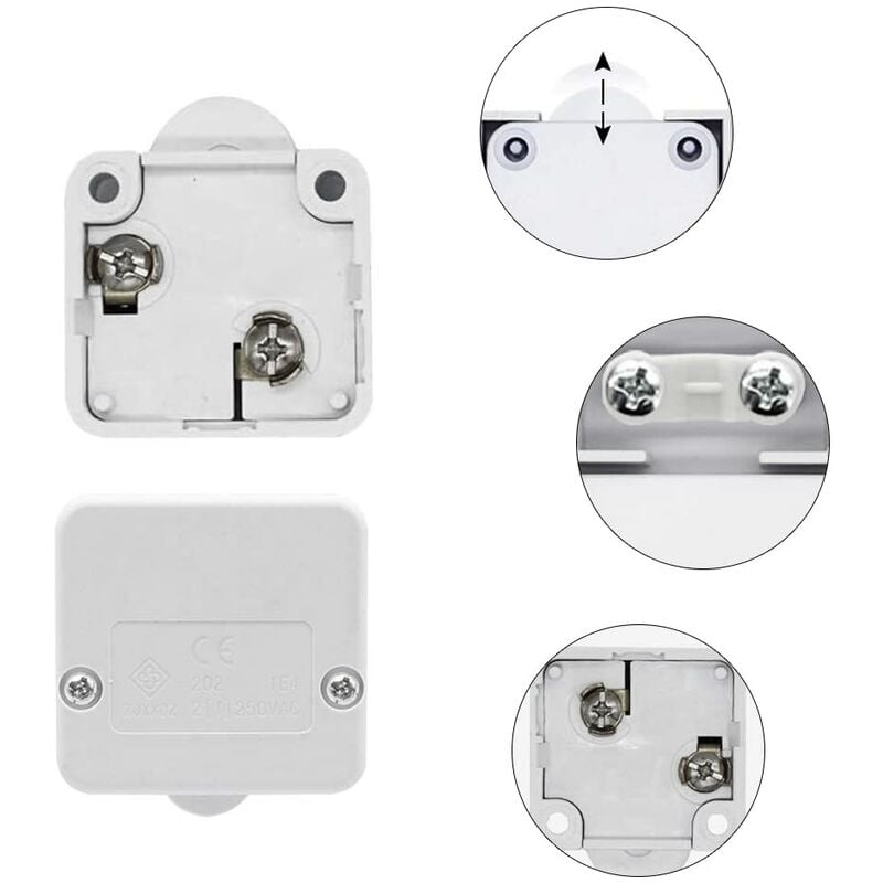 2 pcs Cabinet Cupboard Switch 2A/250V Automatic Switch Cupboards For Applies To Various Lighting Fixtures And All Types - Image 3