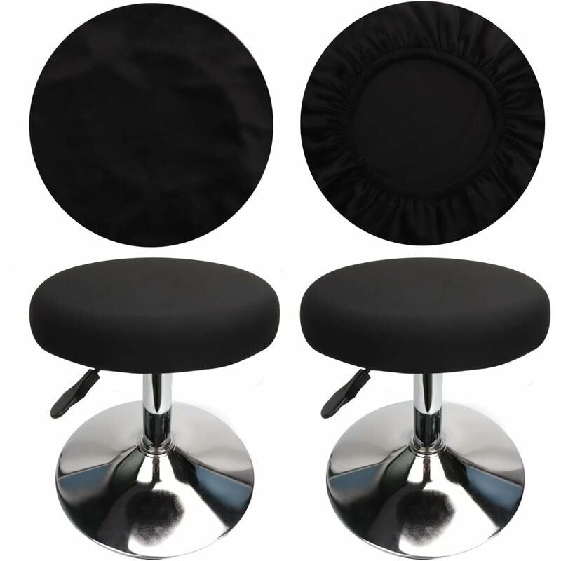ROund Stool Cover Bar Stool Cover, Luxury Fabric, Diameter 30Cm, Stretchable, Wrinkle-Resistant, Washable And Dustproof - Image 2