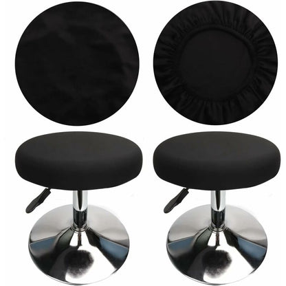 ROund Stool Cover Bar Stool Cover, Luxury Fabric, Diameter 30Cm, Stretchable, Wrinkle-Resistant, Washable And Dustproof - Image 2