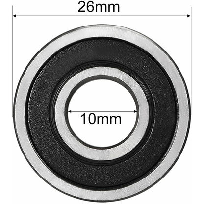 8 pcs Deep Groove Ball Bearing 6000Rs Two Sealed 10X26X8Mm Carbon Steel - Image 4