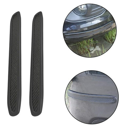 Car Bumper Protector 2 Pieces Universal Flexible Car Bumper Protector Strip Bumper Guard Protector Carbon Fiber Front - Image 3