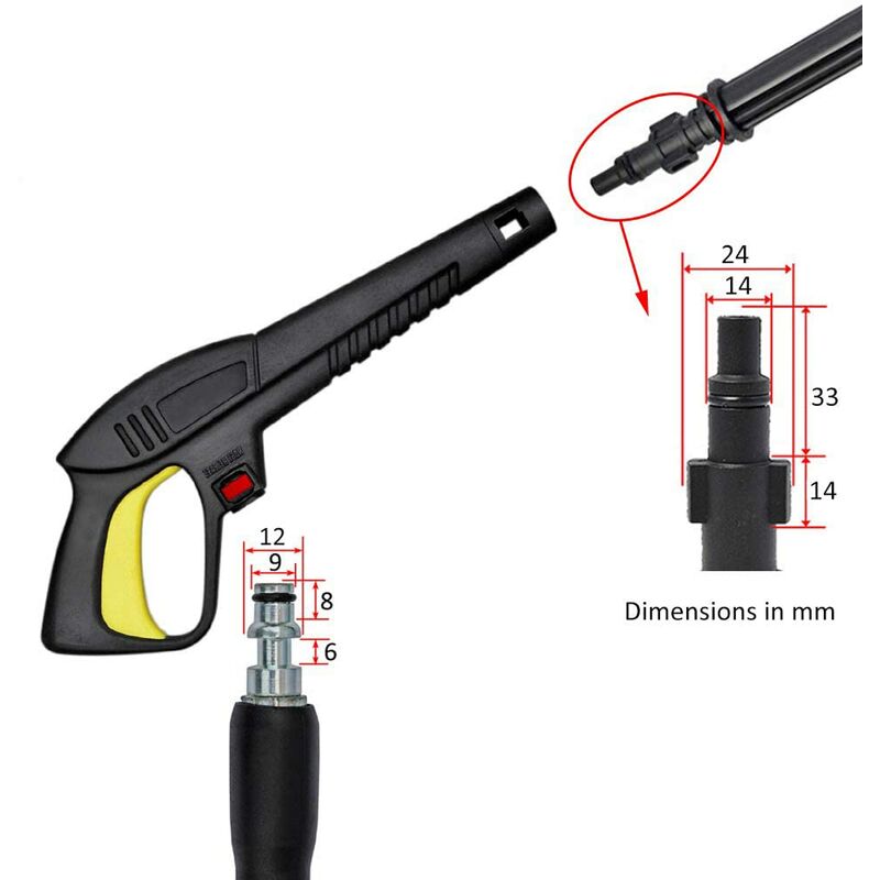 High Pressure Water Gun With ROtating Nozzle, Compatible With Lavor Pressure Washers - Image 4