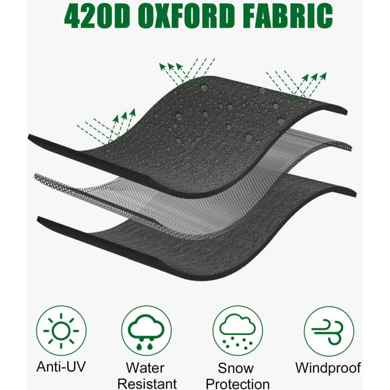 1000L Ibc Tank Cover, 420D Water Tank Cover, Anti-Uv Tank Protection Cover, Ibc Tank Protective Cover With Zipper, 120 - Image 3