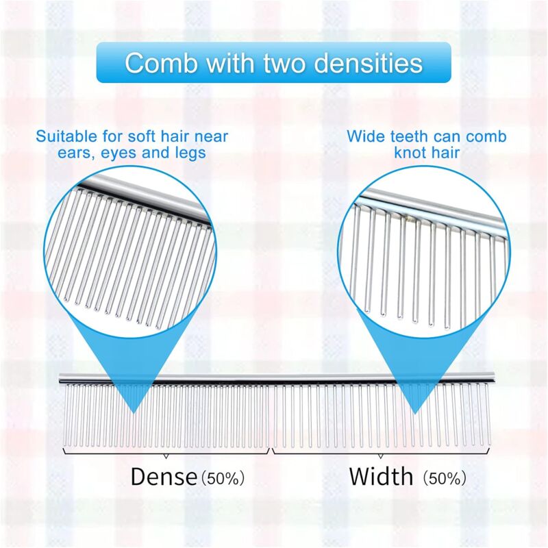 Stainless Steel Dog Comb Pet Grooming Brush Grooming Tools For Small Medium Large Animals Cats Horses (S) - Image 2