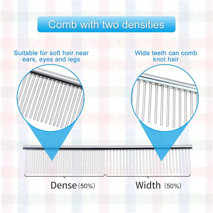 Stainless Steel Dog Comb Pet Grooming Brush Grooming Tools For Small Medium Large Animals Cats Horses (S) - Image 2