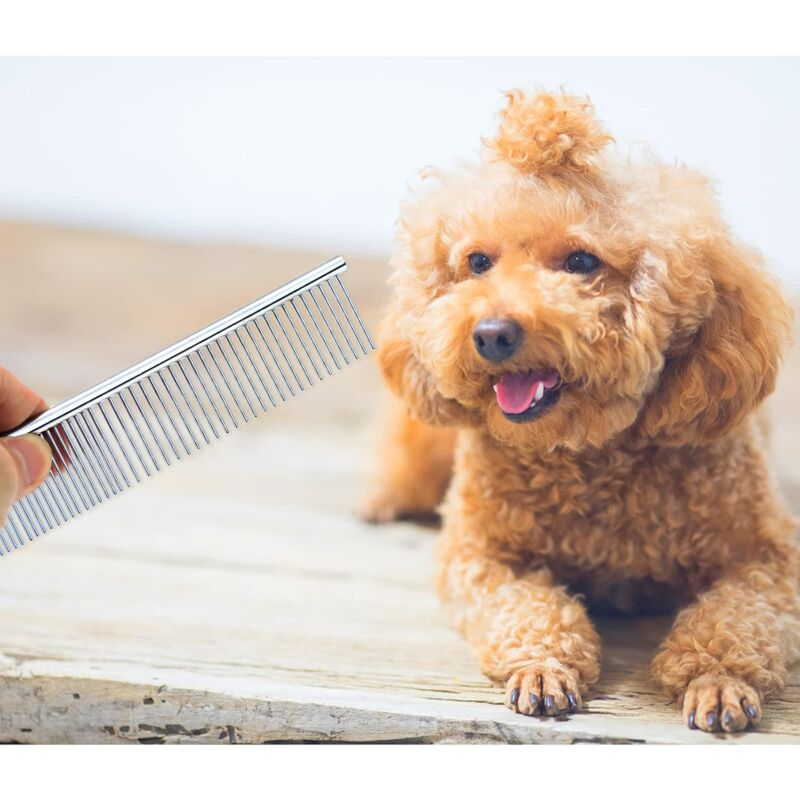 Stainless Steel Dog Comb Pet Grooming Brush Grooming Tools For Small Medium Large Animals Cats Horses (S) - Image 4