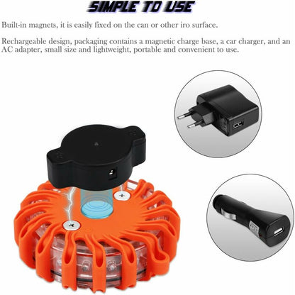 Aozbz Safety LED ROad Signal Light With 9 Flashing Modes For Cars, Caravans, Boats, Bikes, - Image 3