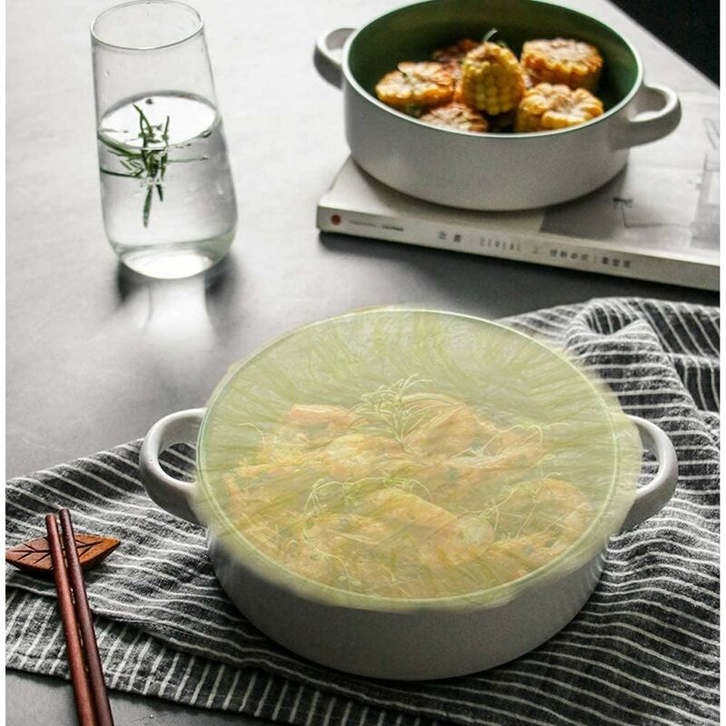 60 Pieces Food Bowl Covers Colorful Food Cover Reusable Elastic Storage Plastic Bowl Covers Dish Plate Covers For - Image 4