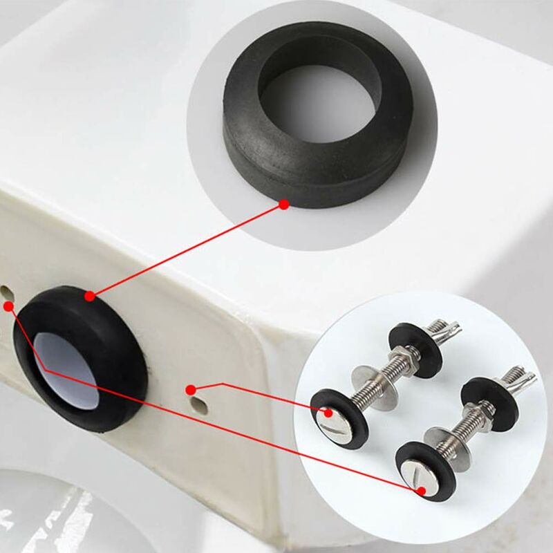 Toilet Bolt Tank To Bowl Bolt Kit, 2 pcs Screw Cassette Kit, Universal Stainless Steel Toilet Fixing, Easy To Install - Image 3
