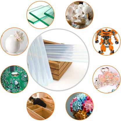 10 Clear Hot Glue Sticks 7 X 100Mm - Extra Strong Glue For Hot Glue Gun, Solvent Free, Fast Drying - Image 4