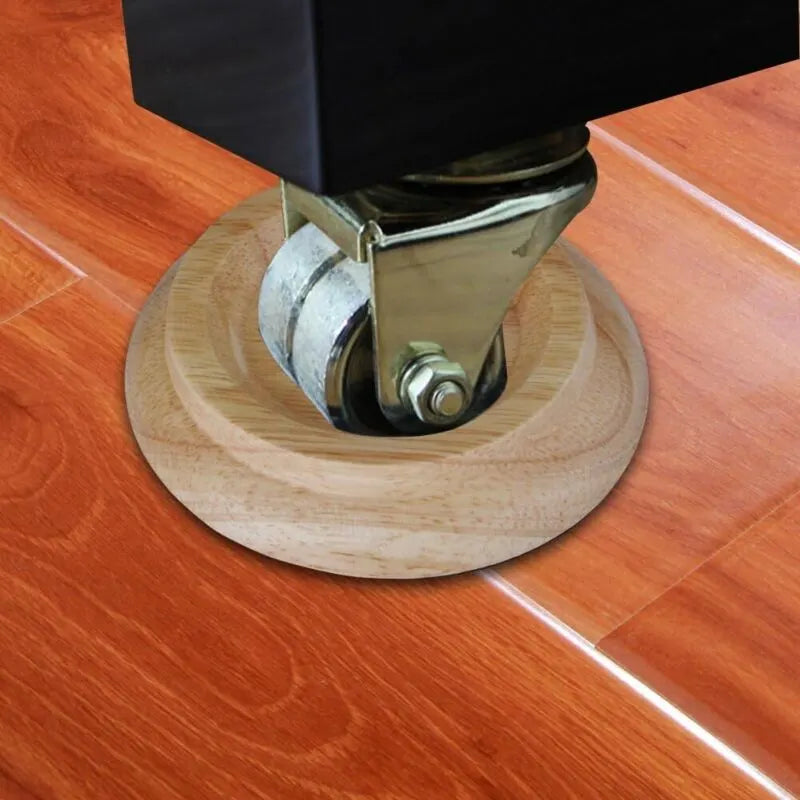 4 pcs Set Hardwood Cups - Furniture Leg Protector Pads Natural Oak. - Image 2