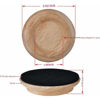 4 pcs Set Hardwood Cups - Furniture Leg Protector Pads Natural Oak. - Image 3