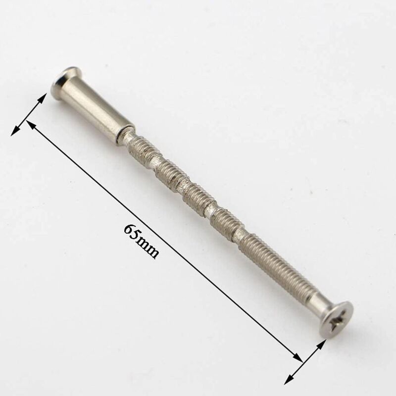4 Universal M4 Bolts And Sleeves For Door Handle ROsettes, Nickel - Image 3