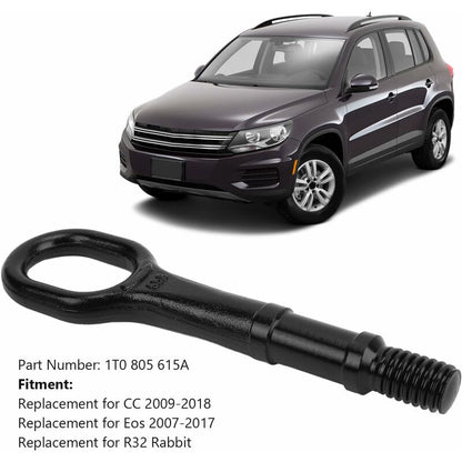 Tow Hook Screw, Metal Car Tow Hook Heavy Duty Towing Hook Bumper Trailer Ring 1T0 805 615 A ​​Replacement For Cc For - Image 3