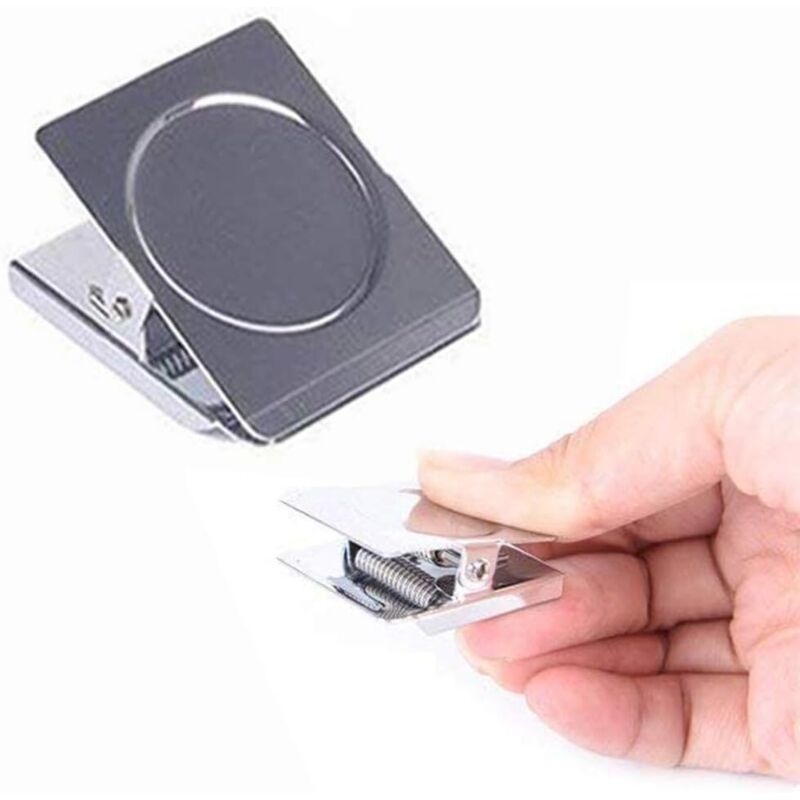 10 Pieces Magnetic Clips, Metal Magnet Clips Fridge Magnet Clips Magnetic Clips Magnet Clips Drawing Clips For - Image 3