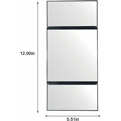 Car Vanity Mirror Universal Sun Visor Mirror Tri-Fold Design Folding Vanity Mirror Cosmetic Makeup Mirror Auto Supplies - Image 2