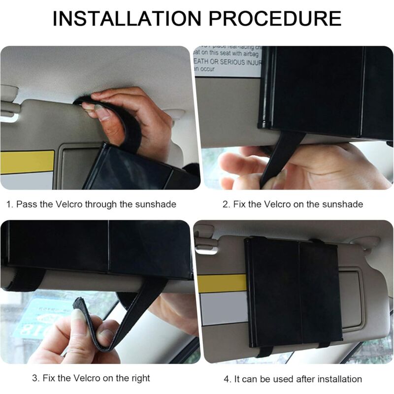 Car Vanity Mirror Universal Sun Visor Mirror Tri-Fold Design Folding Vanity Mirror Cosmetic Makeup Mirror Auto Supplies - Image 3