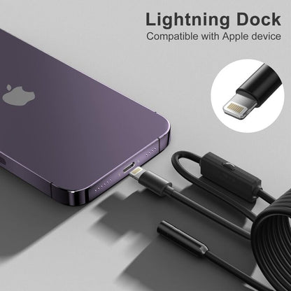 Endoscope For Iphone, Inspection Camera With 7.9Mm Lens For Iphone&Ipad, 5M Semi-Rigid Cable Borescope Ip68 Waterproof, - Image 2
