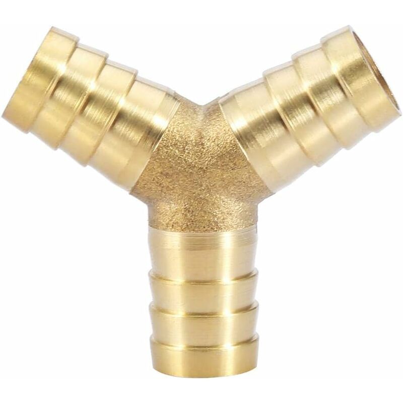 Brass Hose Barb, 3 Way Y Type Brass Hose Barbed Fitting Adapter Connector For Water/Oil/Gas/Air Pipes (12Mm 1Pc) - Image 4