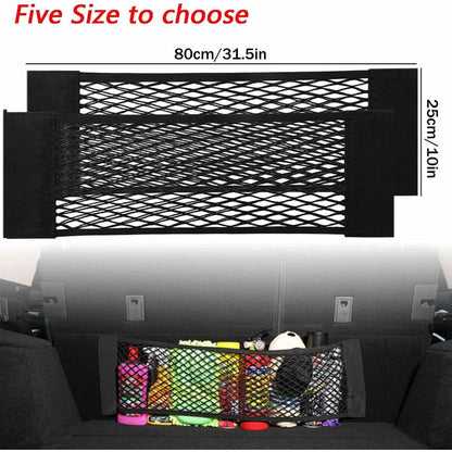[2 Pack] Car Trunk Net, Trunk Storage Net, Large Size 80 X 25 Cm, Bottles, Groceries, Storage Add On Organizers For Car - Image 2