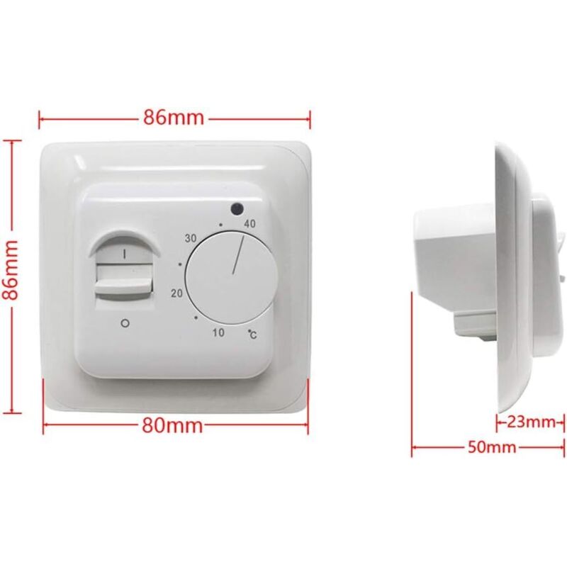 Manual Electric Underfloor Heating ROom Thermostat With Sensor Ac 220V 16A, Mechanical Underfloor Heating Thermostat - Image 2