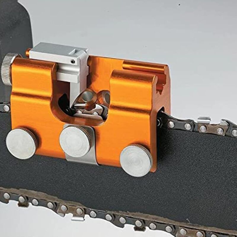 Chainsaw Chain Sharpening Jig, Teeth Sharpener Chainsaw Sharpening Kit Aluminum Alloy Chainsaw Sharpening Set - Image 2