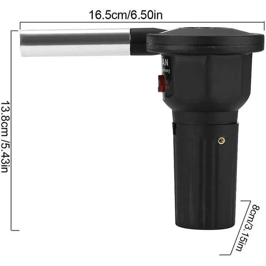 Barbecue Blower - Portable Electric Barbecue Fan For Outdoor Camping Bbq Black - Image 2