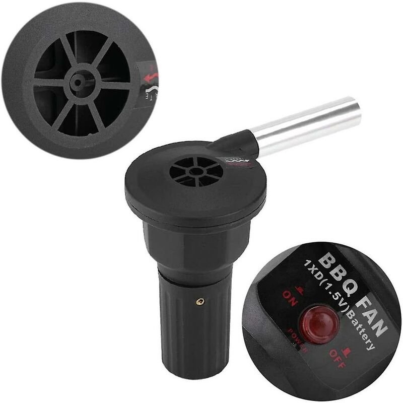 Barbecue Blower - Portable Electric Barbecue Fan For Outdoor Camping Bbq Black - Image 3