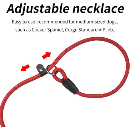 (2 Pcs) Dog Leash ROpe, Nylon Dog Leash, Soft Strong ROpe, No Pull Leash, Dog Training Leash, Dog Collar Leash For Small Medium，Black and red - Image 4