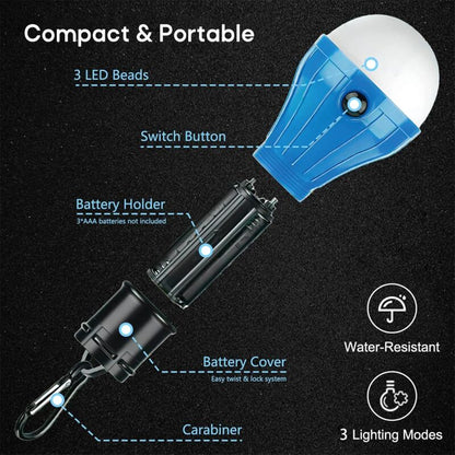 4 Pack LED Camping Lights Hiking Fishing Emergency Light Waterproof Battery Powered LED Indoor Outdoor Lighting - Image 3