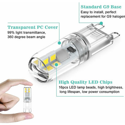 G9 LED Bulbs 1.5W Equivalent To 20W Halogen Light Cool White 6000K, Ac 220-240V, Non-Dimmable, Mini Incandescent Bulb, - Image 3