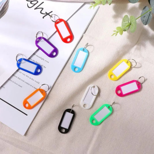 20 Key Tags Plastic 10 Colors, Writable Label For House Keys, Luggage Tags, Pet Name Tags - Image 3